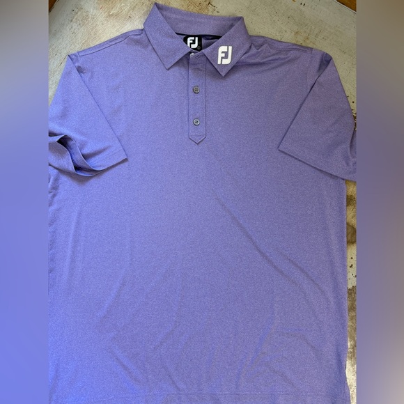 FootJoy FJ Mens Medium Purple Short Sleeve Golf Polo Shirt - Picture 4 of 7